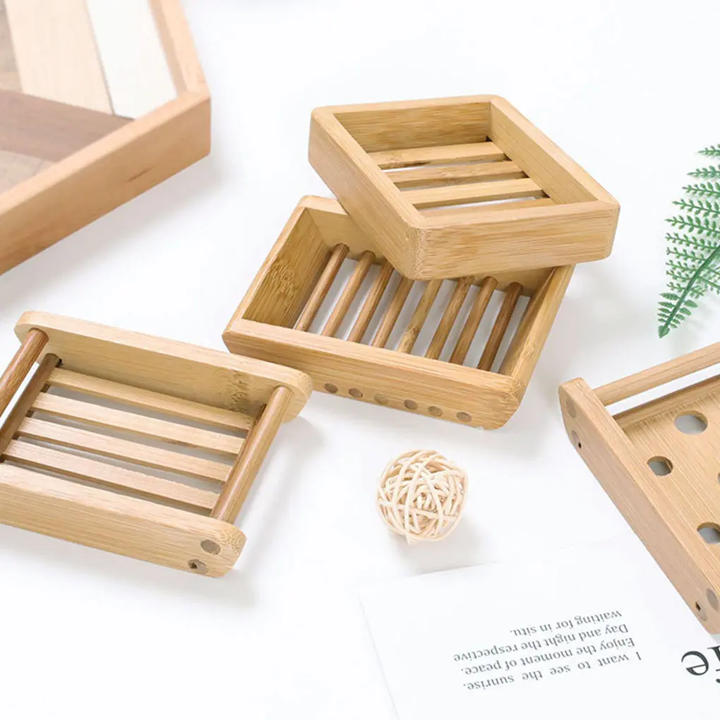 Wooden Bamboo Soap Dish - Image 2