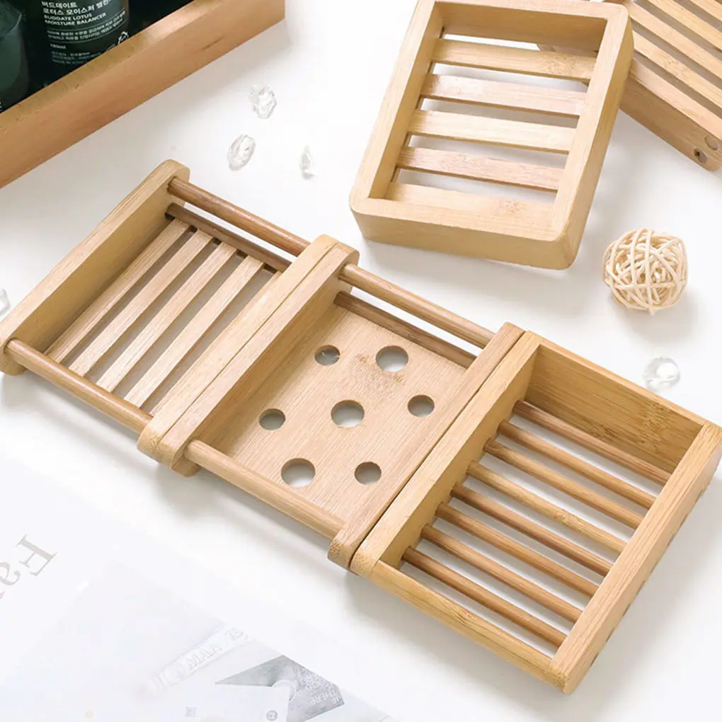 Wooden Bamboo Soap Dish - Image 4