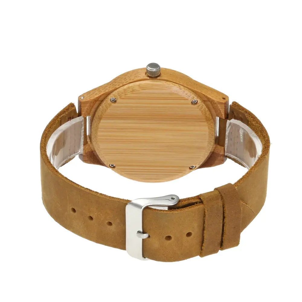 Wooden Couple's Watch with Genuine Leather Band - Image 2