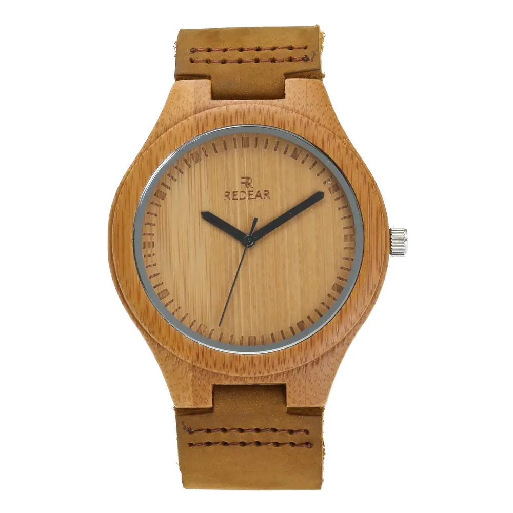 Wooden Couple's Watch with Genuine Leather Band - Image 3