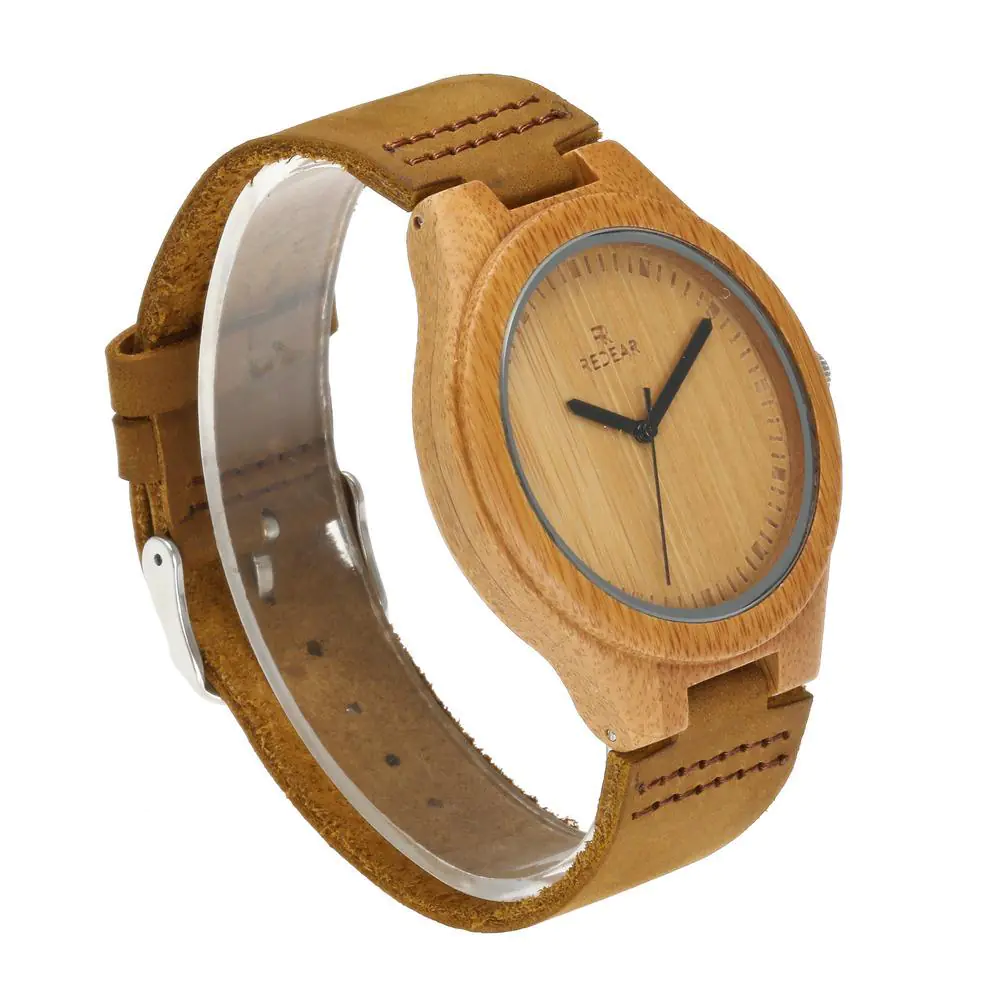 Wooden Couple's Watch with Genuine Leather Band - Image 4