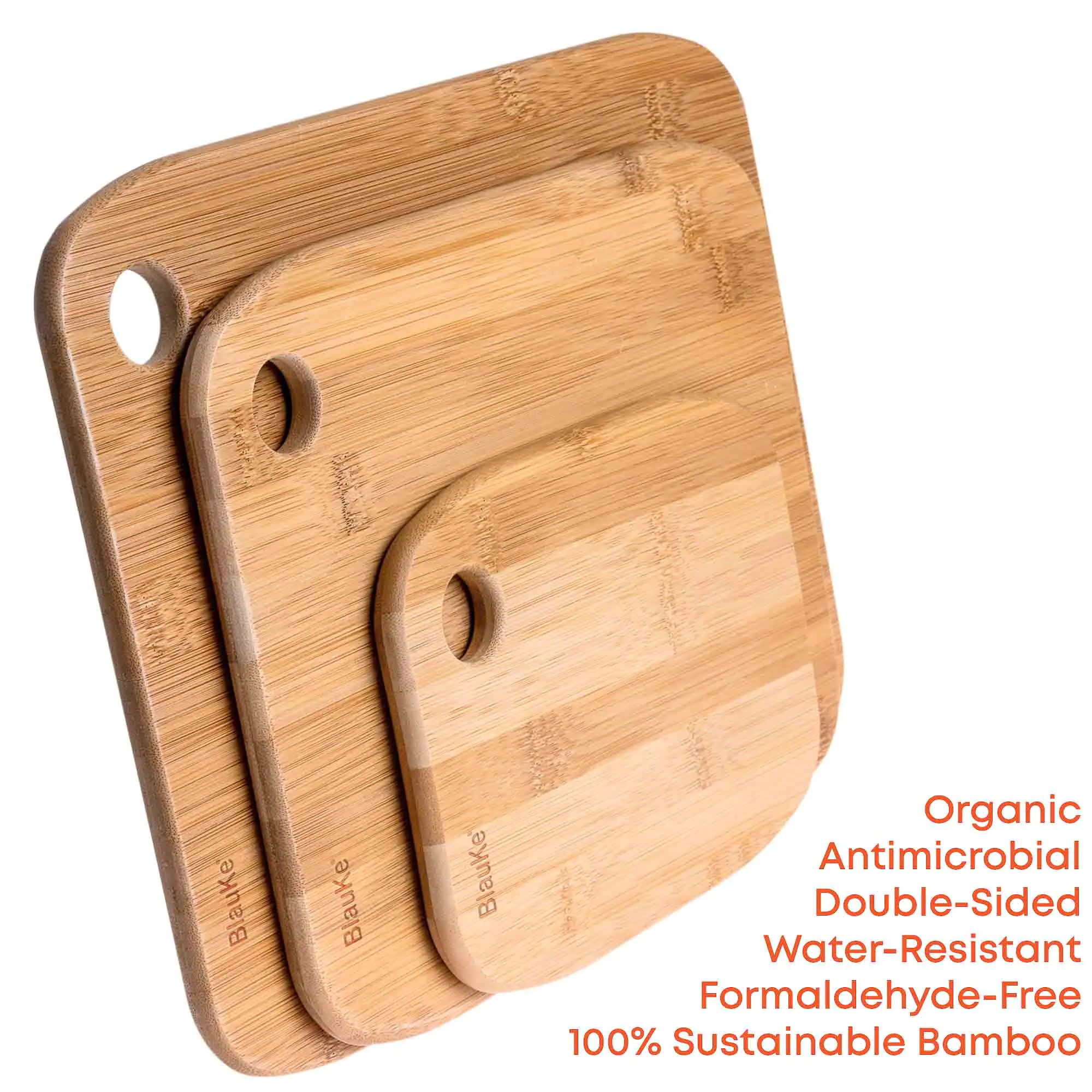Wooden Cutting Boards for Kitchen - Bamboo Chopping Board Set of 3 - Image 11