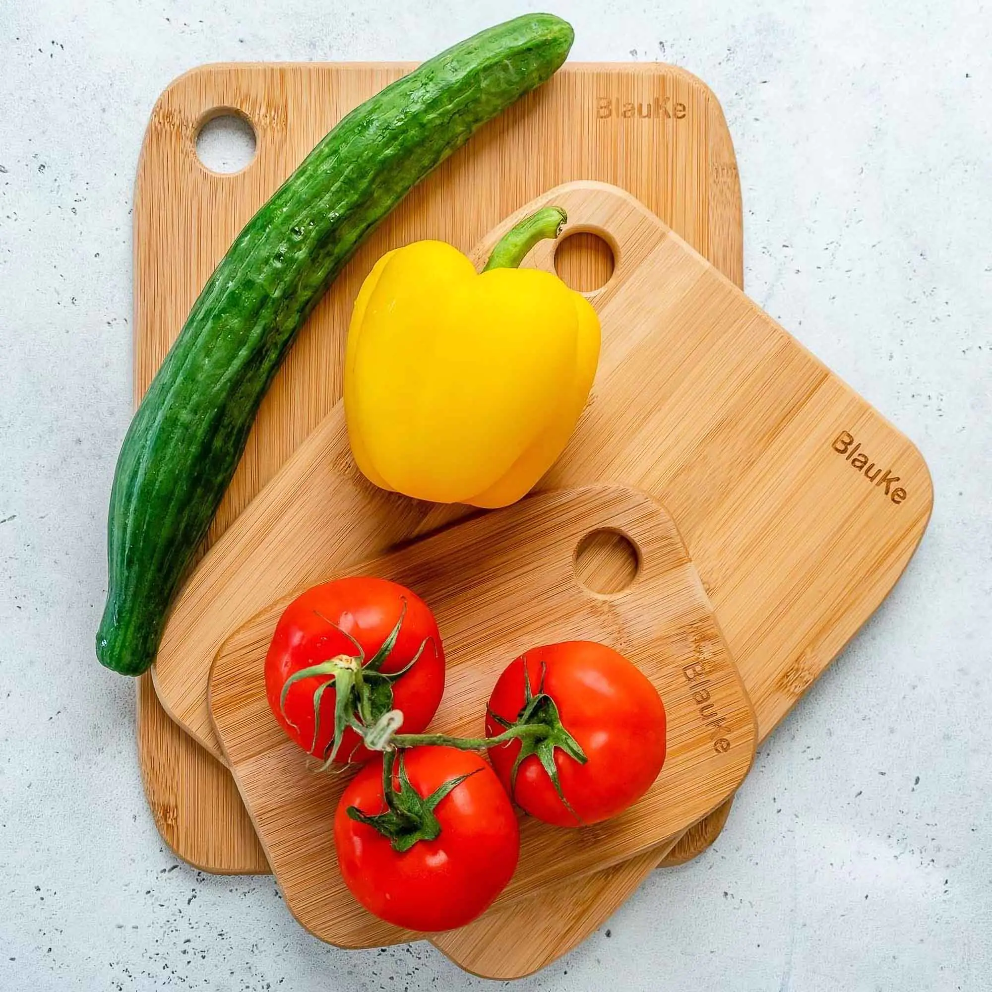 Wooden Cutting Boards for Kitchen - Bamboo Chopping Board Set of 3 - Image 5