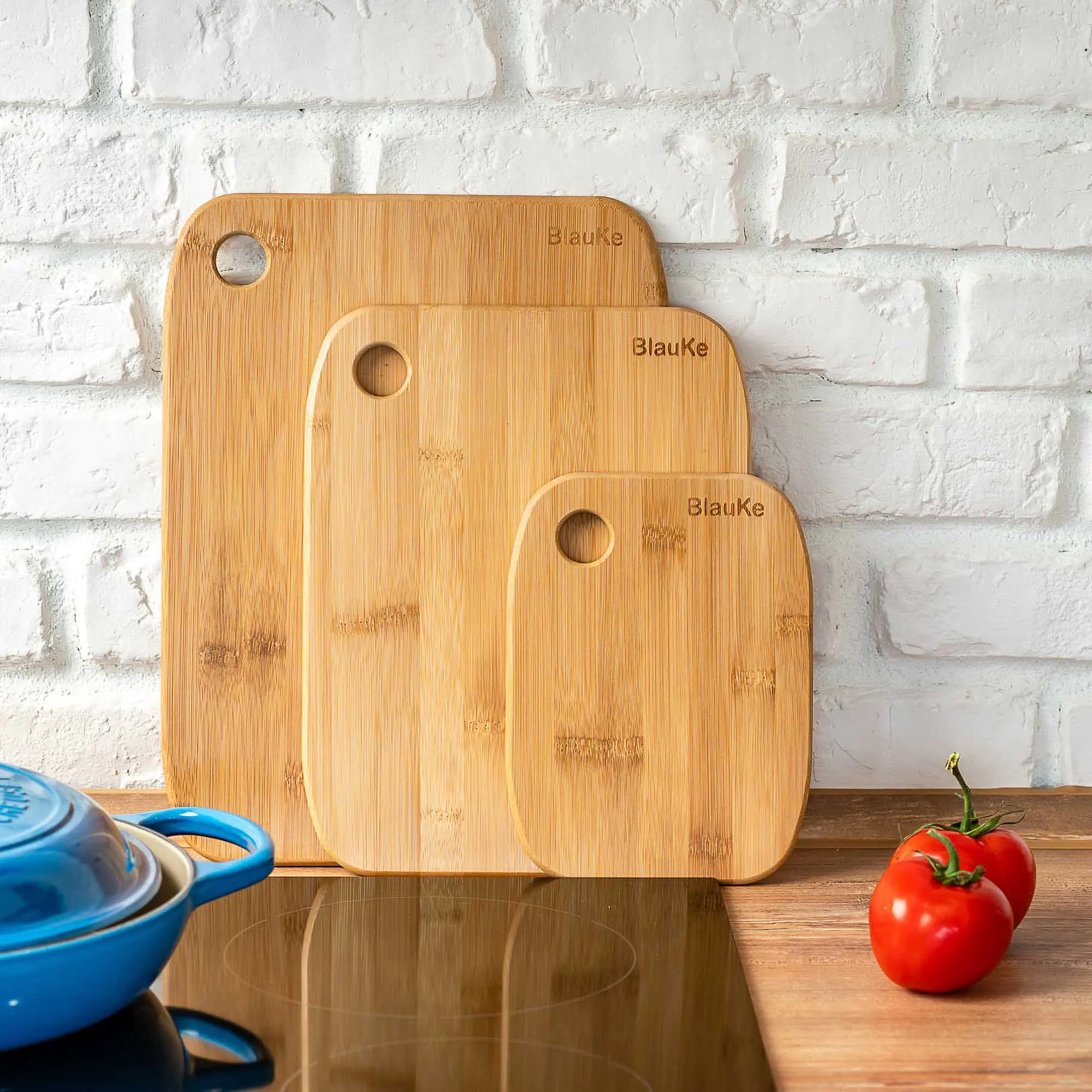 Wooden Cutting Boards for Kitchen - Bamboo Chopping Board Set of 3 - Image 9