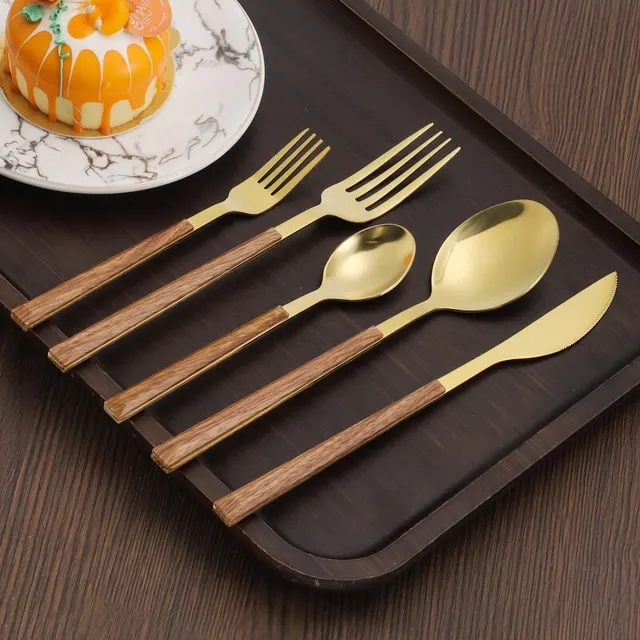 Wooden Handle Cutlery Set - Image 8
