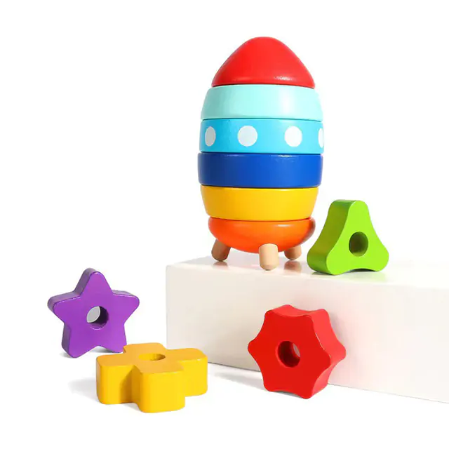 Wooden Rocket Sorting Toy - Image 7
