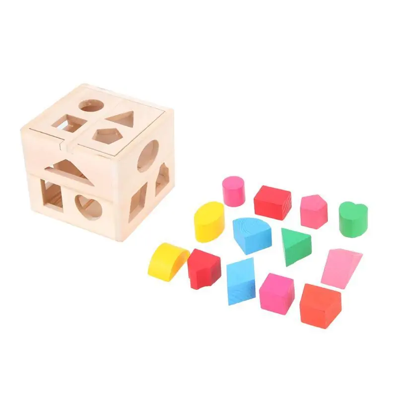 Wooden Shapes Sorting Cube - Image 2