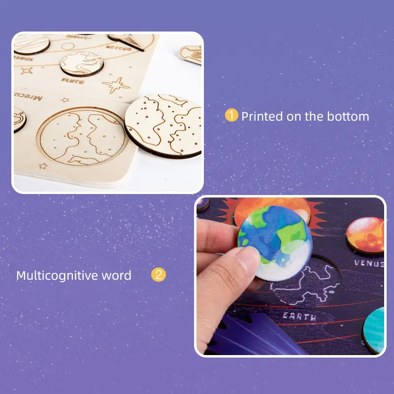 Wooden Space Puzzles for Toddlers - Image 4