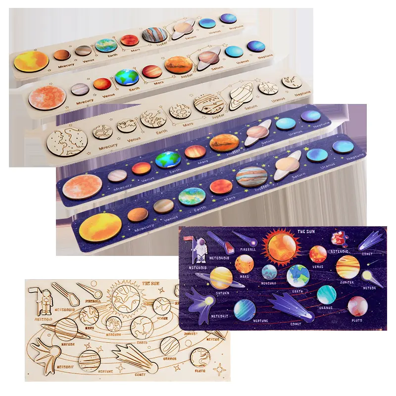 Wooden Space Puzzles for Toddlers - Image 6