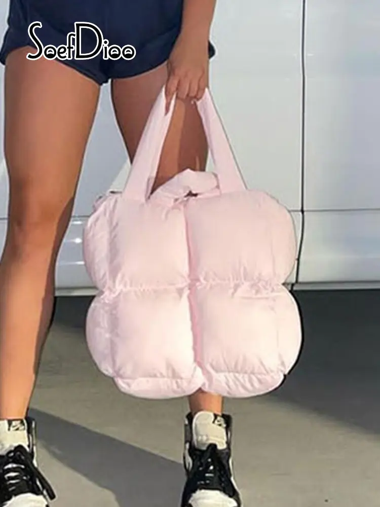 Zipper Cotton-padded Jacket Bag - Image 3